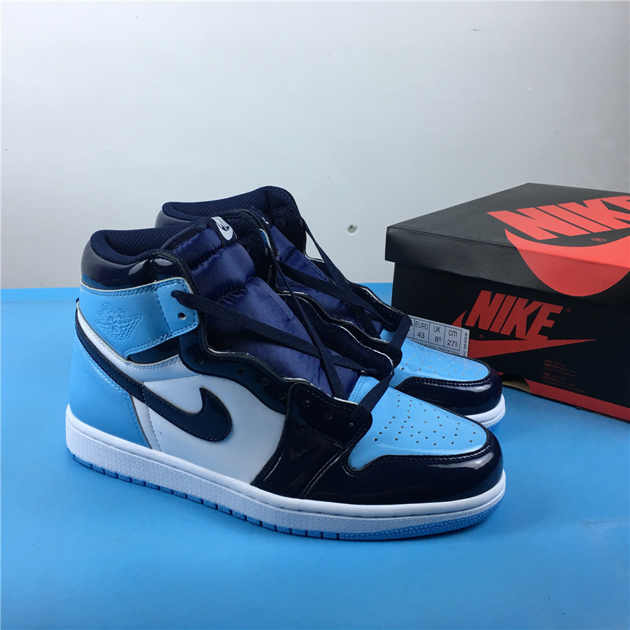 Air Jordan 1 Retro High OG UNC Patent Shoes - Click Image to Close